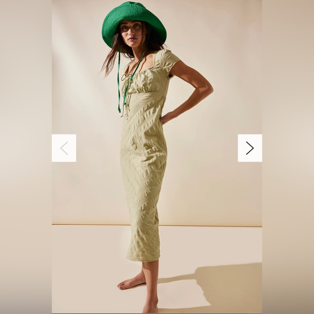 Free People | Natalya MIDI dress, Fern NWT